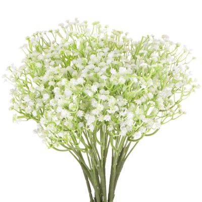 M METERXITY 12-Pack Artificial Baby's Breath, 22.8Inch Faux Gypsophila Plastic Bouquets Real Touch Faux Flowers for Home/Wedding/Christmas/DIY/Party/Garden Office [White]
