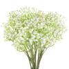 M METERXITY 12-Pack Artificial Baby's Breath, 22.8Inch Faux Gypsophila Plastic Bouquets Real Touch Faux Flowers for Home/Wedding/Christmas/DIY/Party/Garden Office [White] view 1