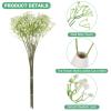 M METERXITY 12-Pack Artificial Baby's Breath, 22.8Inch Faux Gypsophila Plastic Bouquets Real Touch Faux Flowers for Home/Wedding/Christmas/DIY/Party/Garden Office [White] view 2