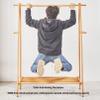 Bamboo Garment Rack Wood Garment Coat Clothes Hanging Heavy Duty Rack,Free Standing Coat Hanger Closet Organizer Storage Shelf for Hall Living Room Bedroom Office view 4