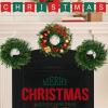 8 Pcs Christmas Gree Wreath 10 Inch Green Artificial Wreaths DIY Faux Plain Wreaths Front Door Green Farmhouse Cabinets Wreath Indoor Outdoor Wall Decor(Willow Pine) view 4