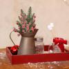 35 Pcs Artificial Pine Branches with Red Berry Stems Christmas Greenery Pine Needles Picks Frosted Berries Branches for DIY Craft Wreath Garland Home Decor view 3