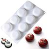 8 Cavity 3D Stone Round Silicone Baking Mold for Mousse Cake | Silicone Molds for Baking Cakes | French Dessert Mold for Pastry Chocolate | Reusable Non-Stick Easy Release Baking Molds view 1