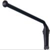 HomeLoft Basics Heavy Duty Iron Drapery Rod With Finials, 1pcs Swing Arm Window Curtain Rod, Black, 35in view 1