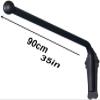 HomeLoft Basics Heavy Duty Iron Drapery Rod With Finials, 1pcs Swing Arm Window Curtain Rod, Black, 35in view 2