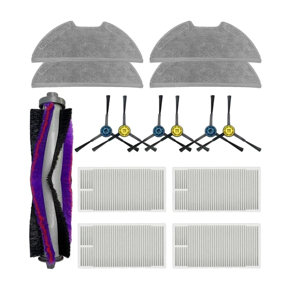 HNGHBRDF Main Brush Side Brush Mop Cloth Filter SetCompatible for Midea M9 Robot Vacuum Cleaner Accessories