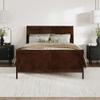 AFI Valencia Queen Solid Wood Low Profile Sleigh Platform Bed with Matching Footboard in Walnut view 3