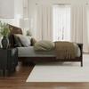 AFI Valencia Queen Solid Wood Low Profile Sleigh Platform Bed with Matching Footboard in Walnut view 4