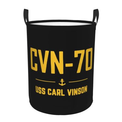 Cvn-70 Uss Carl Vinson Laundry Basket Round Portable Storage Box Organizer Laundry Basket Portable Laundry Organizer Laundry Basket