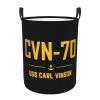 Cvn-70 Uss Carl Vinson Laundry Basket Round Portable Storage Box Organizer Laundry Basket Portable Laundry Organizer Laundry Basket view 1
