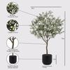 CG Hunter Faux Olive Tree, Premium Handmade Artificial Indoor Tree Stands 6.5-ft Tall, Lifelike-Leaves & Hand Painted Trunk, Planter Pot Included view 2