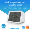 YWBL-WH 4 in 1 Temperature Humidity Light Detection Alarm Clock for Home Office Bedroom view 2