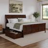AFI, Portland King Platform Bed with Matching Footboard & Storage Drawers, Walnut view 1