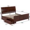 AFI, Portland King Platform Bed with Matching Footboard & Storage Drawers, Walnut view 2