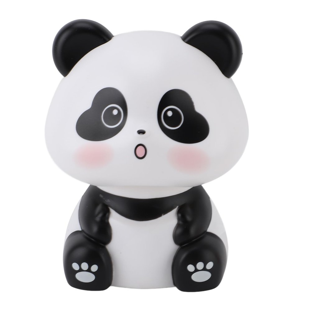 CCYLEZ Solar Panda Figurine, EcoFriendly Nodding Panda Animal Sculpture Decorative for Restaurant for Car Dashboard (Heart Eyes)