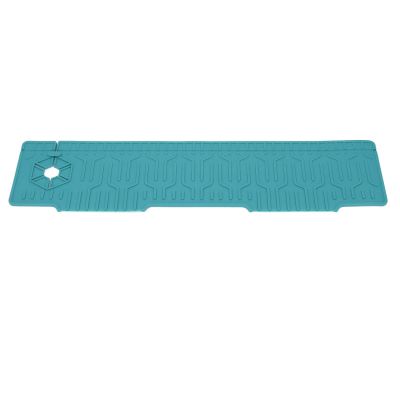 Faucet Handle Drip Catcher Tray, Silicone Guard Faucet Mat Reusable for Bathroom (Green)