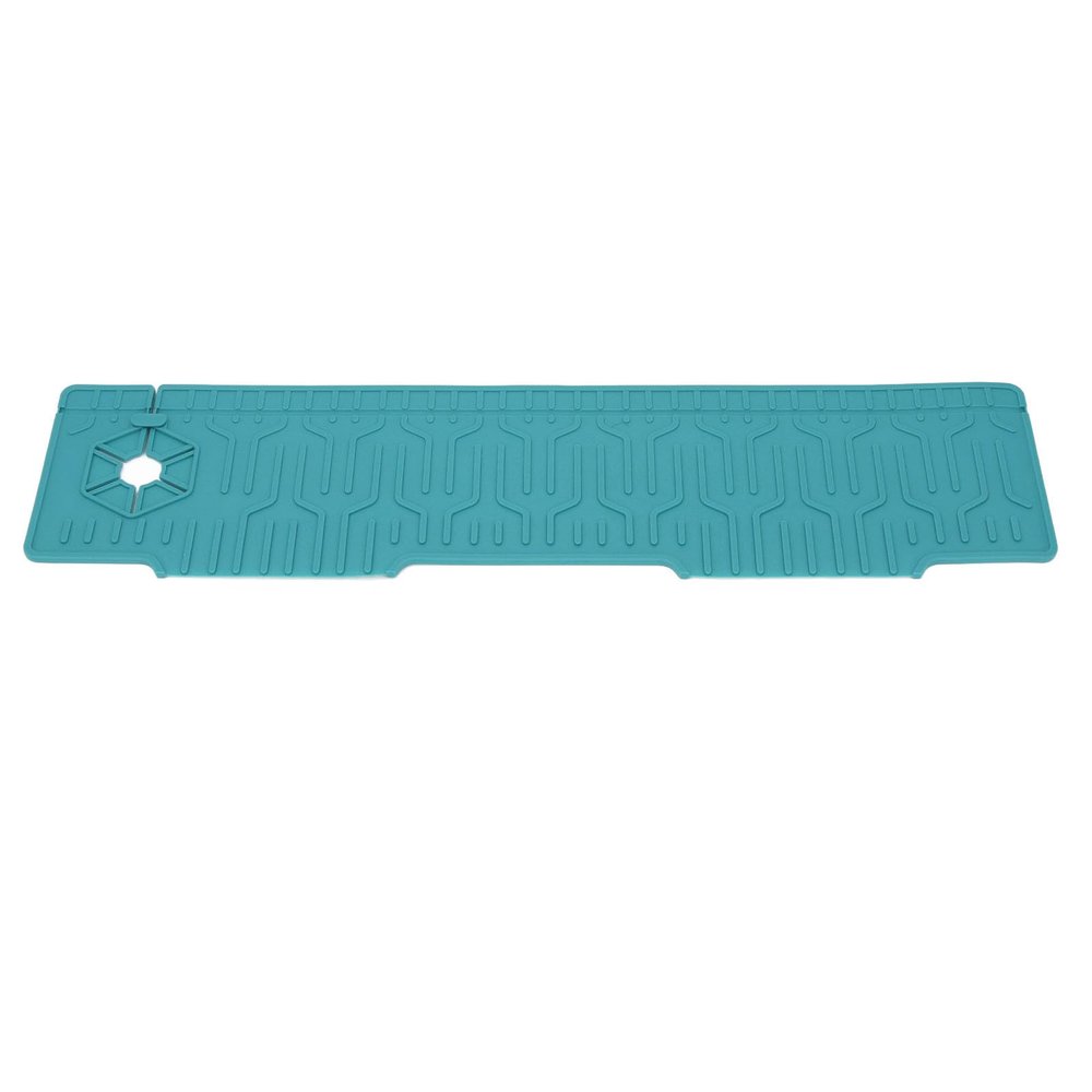 Faucet Handle Drip Catcher Tray, Silicone Guard Faucet Mat Reusable for Bathroom (Green)