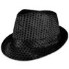 Flashing LED Sequin Fedora Party Hat - Unisex Costume Light-Up Novelty Hat for Clubs, Bars, and Birthdays view 3