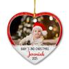 Add Photo Baby's Second Christmas Personalized Picture Frame 2025 - Ceramic Ornament Gift for Dad, Mom, Grandparents - Boy's Girl's Name, Birthday and Custom Picture view 1