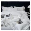 GLAMDIA White High End Bedding Set Luxury Egyptian Cotton Hollow Out Lace Bedclothes Broad Side Duvet Cover Bed Sheet Pillowcases,Bed view 2