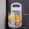 WNGJZZYC 4 pcs Collapsible Laundry Baskets, Wall Mounted Laundry Hamper, with Carry Handle, Bathroom Artifact, Foldable Laundry Basket, for Organizing Home, Clothes(White,47x17x27cm/19x7x11in) view 2