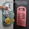 WNGJZZYC 4 pcs Collapsible Laundry Baskets, Wall Mounted Laundry Hamper, with Carry Handle, Bathroom Artifact, Foldable Laundry Basket, for Organizing Home, Clothes(White,47x17x27cm/19x7x11in) view 3