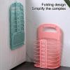 WNGJZZYC 4 pcs Collapsible Laundry Baskets, Wall Mounted Laundry Hamper, with Carry Handle, Bathroom Artifact, Foldable Laundry Basket, for Organizing Home, Clothes(White,47x17x27cm/19x7x11in) view 4