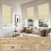 Sulugood Light Filtering Roller Shades for Windows,Linen Fabric,Cordless,Roller Blinds,Thermal Insulated Fabric UV Protection Shades for Home,Office,Door,Bedroom,Beige,16" W x 48" H view 4