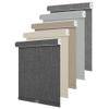 Sulugood Blackout Roller Shades for Windows,Linen Fabric,Cordless,Roller Blinds for Windows,Thermal Insulated Fabric UV Protection,Window Shades for Home,Office,Door,Bedroom,Black,18" W x 48" H view 1