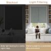 Sulugood Blackout Roller Shades for Windows,Linen Fabric,Cordless,Roller Blinds for Windows,Thermal Insulated Fabric UV Protection,Window Shades for Home,Office,Door,Bedroom,Black,18" W x 48" H view 3