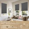 Sulugood Blackout Roller Shades for Windows,Linen Fabric,Cordless,Roller Blinds for Windows,Thermal Insulated Fabric UV Protection,Window Shades for Home,Office,Door,Bedroom,Black,18" W x 48" H view 4