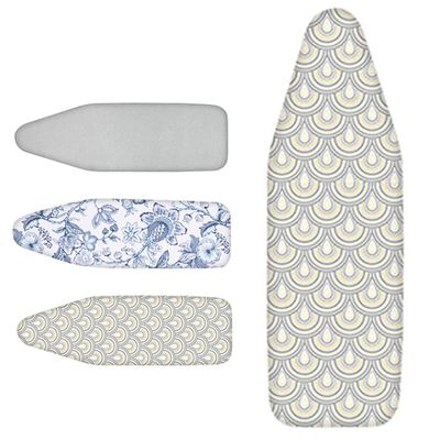GJPXFR Standard Ironing Board Cover, Iron Board Cover 36x13in 38x13in 48x15in Board Cover and Pad Standard Size, Prevent Staining and Scorching(Peacock Flower.,122x38cm)