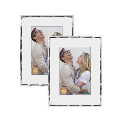 DECANIT 8x10 Picture Frames Metal,Thin Profile Photo Frame 8 by 10 Inch, Display for Wall Mounting or Tabletop Pack of 2,Silver