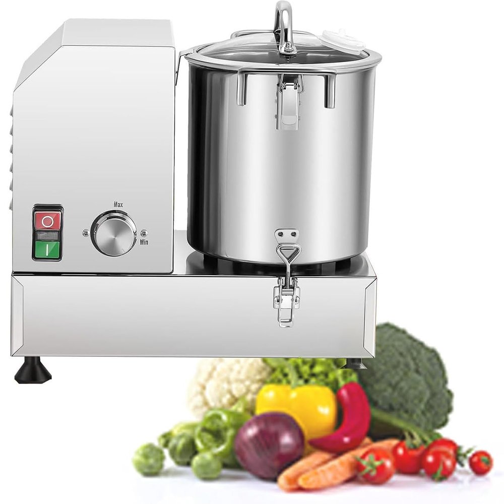 GYQSSD Stainless Steel Multifunctional Veggie Cutter, 1200/1800W Commercial Vegetable Meat Food Processor, Electric Onion Cabbage Grinder Blender Cutter,12L
