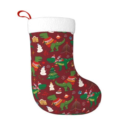 EHXEYC Cute Christmas Dinosaur Christmas Stockings Ornaments Candy Bags for Family Holiday Party Christmas Tree Decorations