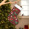 EHXEYC Cute Christmas Dinosaur Christmas Stockings Ornaments Candy Bags for Family Holiday Party Christmas Tree Decorations view 2