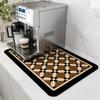 AMOAMI Coffee Mat Hide Stain Rubber Backed Absorbent Dish Drying Mat for Kitchen Counter - Fits Under Coffee Maker or Machine - 16X24 view 1