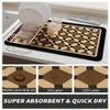 AMOAMI Coffee Mat Hide Stain Rubber Backed Absorbent Dish Drying Mat for Kitchen Counter - Fits Under Coffee Maker or Machine - 16X24 view 3