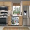 Christmas Tree Dishwasher Magnet Cover, Winter Snow Dishwasher Panel Decal Kitchen Refrigerator Magnets Decor Dishwasher Stickers for Farmhouse 23" x 26" view 2