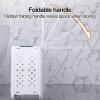Collapsible Double Layer Laundry Basket, Wheels Clothes Storage Hamper, Folding Laundry Sorter for Laundry Room Bedroom Bathroom view 4
