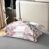 100% Cotton Black Fashion Lady Queen Duvet Cover 3 Pcs Eiffel Tower Paris Landscape Bedding Set for Girls Teens Women Pink Rose Bowknot High Heels Romantic Comforter Cover,2 Pillowcases,No Comforter view 4