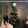 Christmas Silver Star Tree Topper Lights 11in 10LEDS, Eight-Point Star, Smart App Remote Control Topper Lighted, LED Color Changing Tree Star Sync with Music, Dimmable, Timer, Xmas Party Gift Dcor view 2