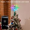 Christmas Silver Star Tree Topper Lights 11in 10LEDS, Eight-Point Star, Smart App Remote Control Topper Lighted, LED Color Changing Tree Star Sync with Music, Dimmable, Timer, Xmas Party Gift Dcor view 4