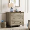 WAMPAT Dresser for Bedroom with 3 Drawers, Grey Kids Dressers with Wide Chest of Drawers, Mid Century Modern Wooden Closet Storage Organizer, Small Dressers for Living Room, Nursery, Hallway view 1