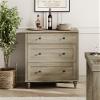 WAMPAT Dresser for Bedroom with 3 Drawers, Grey Kids Dressers with Wide Chest of Drawers, Mid Century Modern Wooden Closet Storage Organizer, Small Dressers for Living Room, Nursery, Hallway view 3