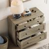 WAMPAT Dresser for Bedroom with 3 Drawers, Grey Kids Dressers with Wide Chest of Drawers, Mid Century Modern Wooden Closet Storage Organizer, Small Dressers for Living Room, Nursery, Hallway view 4
