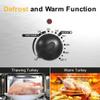 28 Quart Electric Roaster Oven with Visible & Self-Basting Lid, Large Turkey Roaster with Defrost Warm Function, Adjustable Temperature, Removable Pan Rack, Stainless Steel, Silver view 3