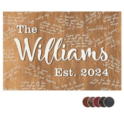 Wedding Guest Book Alternative, Personalized Couple's Names & Date, Rustic Wedding Decor Guest Book Sign Fall Wedding Guest Book Custom Guest Book Wedding Decor Unique Wedding guest Book /3