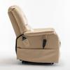 Luxurious Electric Lounge Chair for Elderly - Power Supply Recliner Sofa with 180 Flat Lying Position, Remote Control, Side Pockets - Perfect for Living Room, Bedroom, Home Theater (Beige+PU) view 4