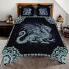 Virella Mandala Dragon Quilt Set, Twin Throw Full Queen King Bedroom Decor, Ultra-Soft & Light Dragon Bed Set for Bed Lovers view 1